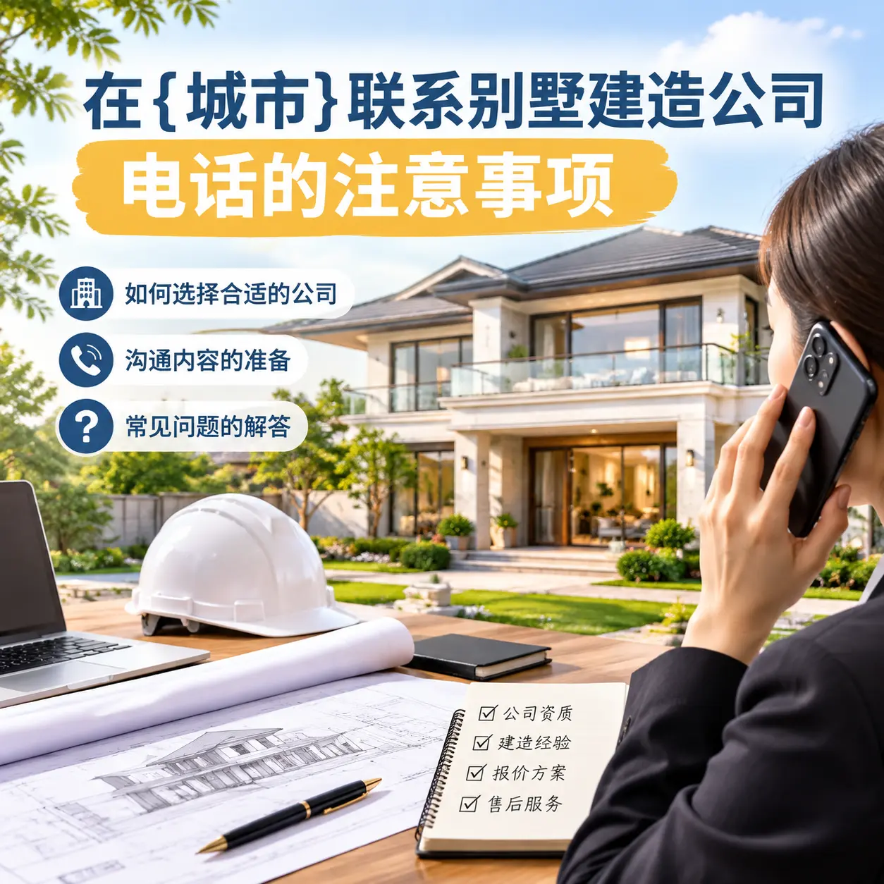 在修文联系别墅建造公司电话的注意事项