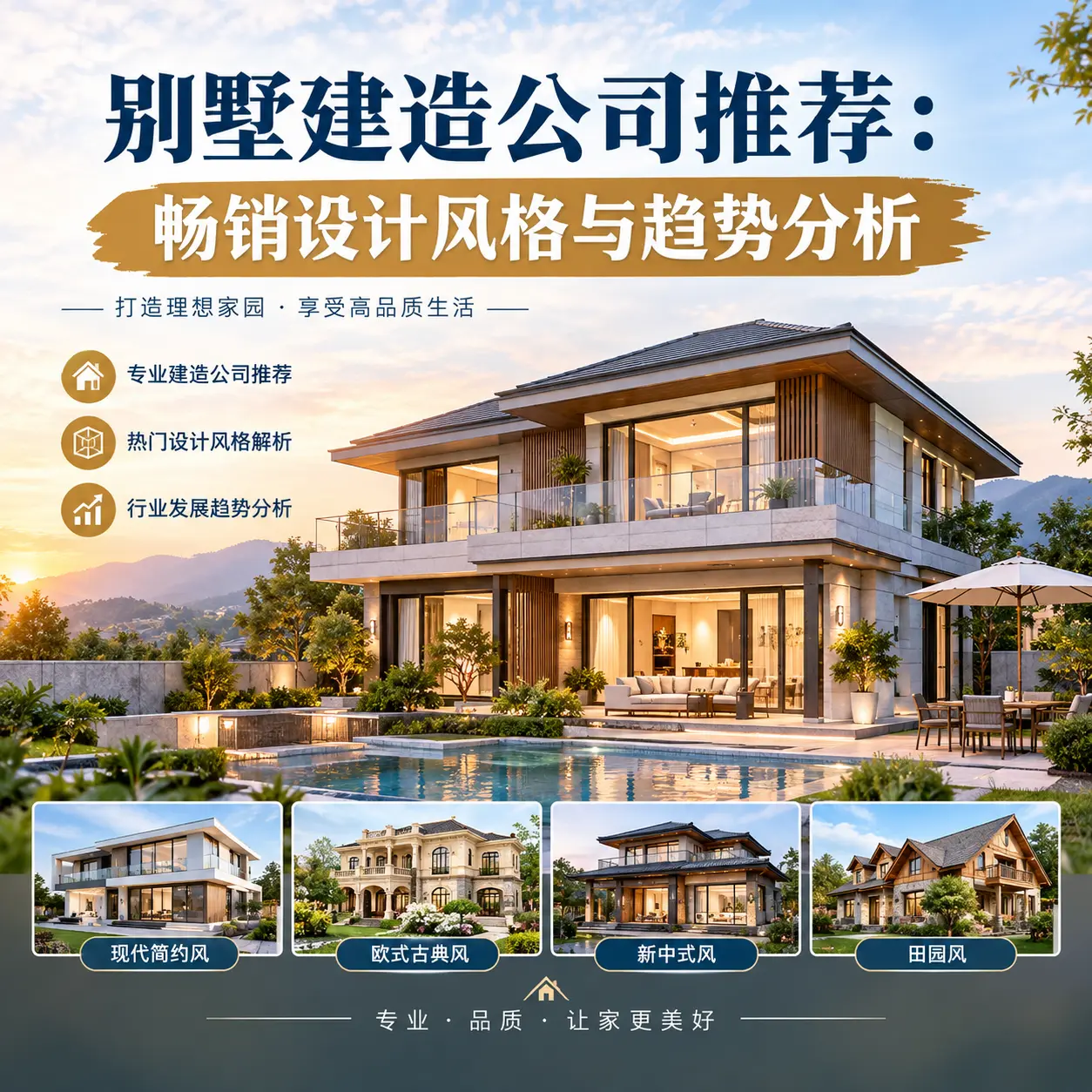 别墅建造公司推荐： 修文 畅销设计风格与趋势分析