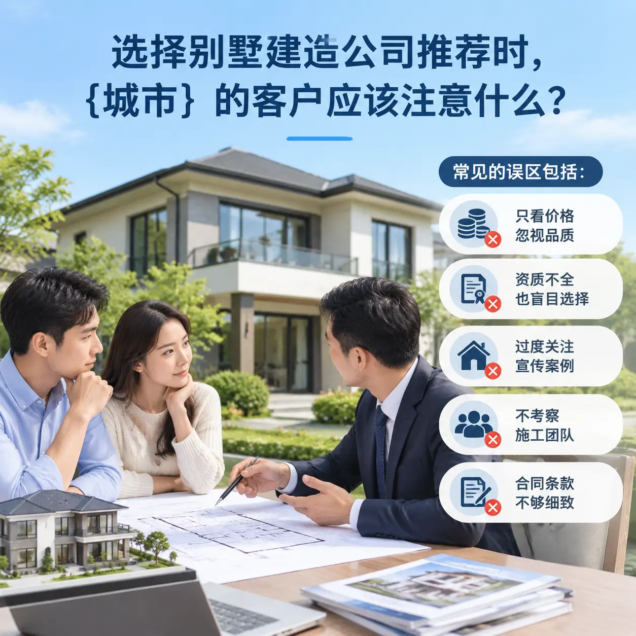 选择别墅建造公司推荐时，修文 的客户应该注意什么？