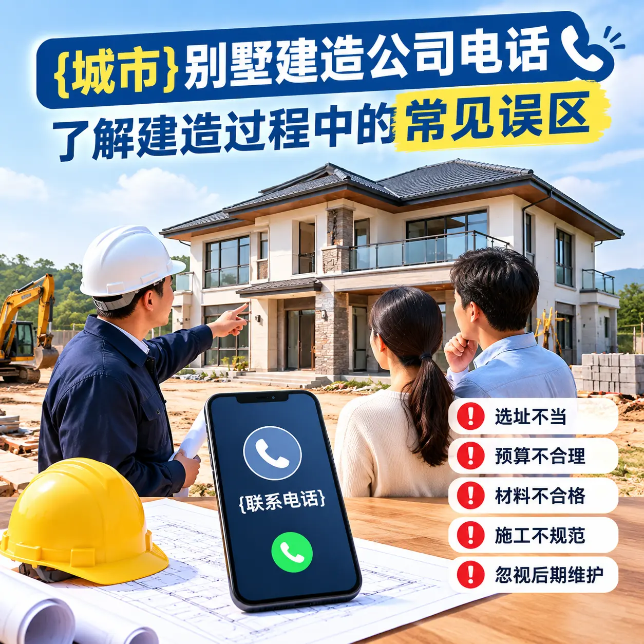 修文别墅建造公司电话，了解建造过程中的常见误区