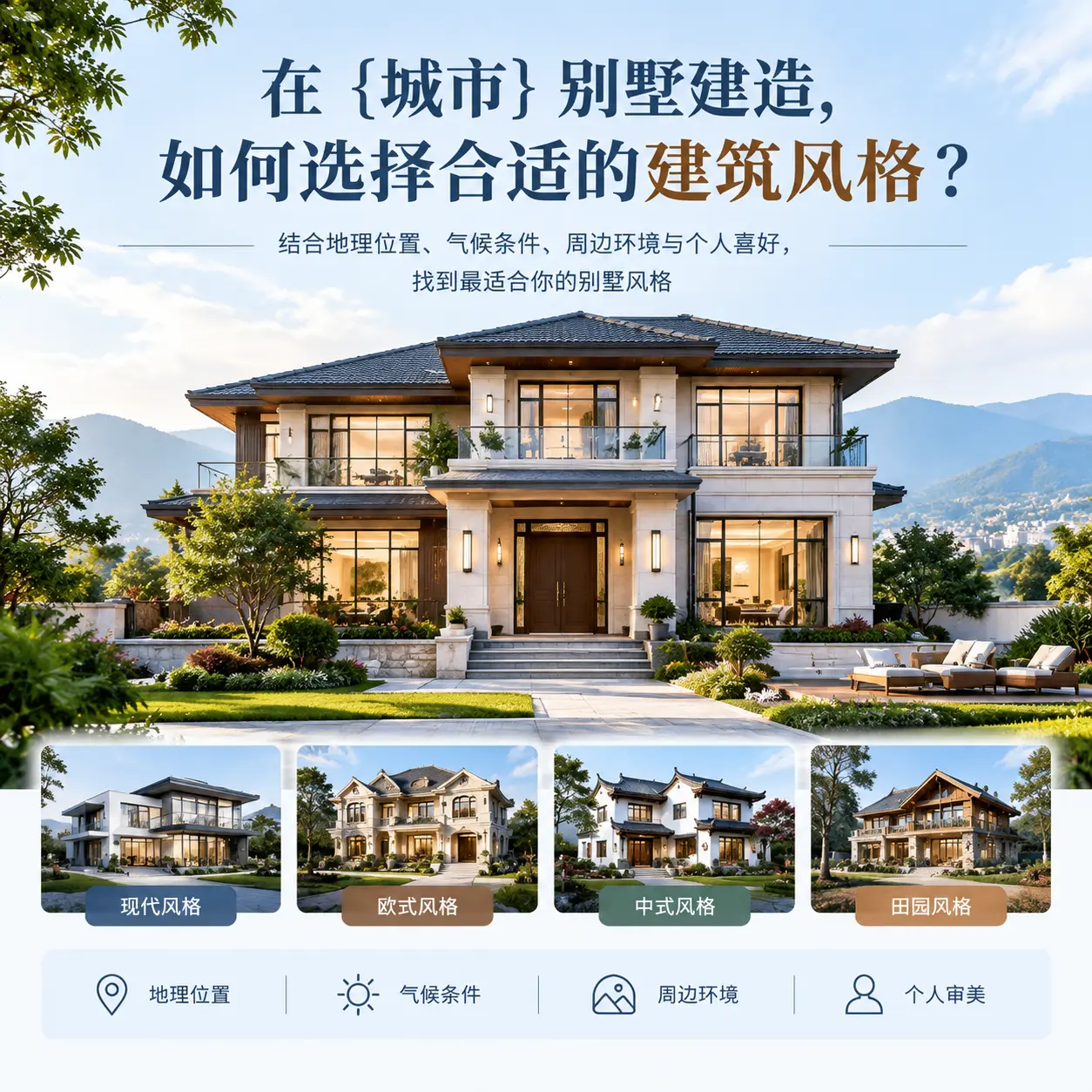 在 修文 别墅建造，如何选择合适的建筑风格？